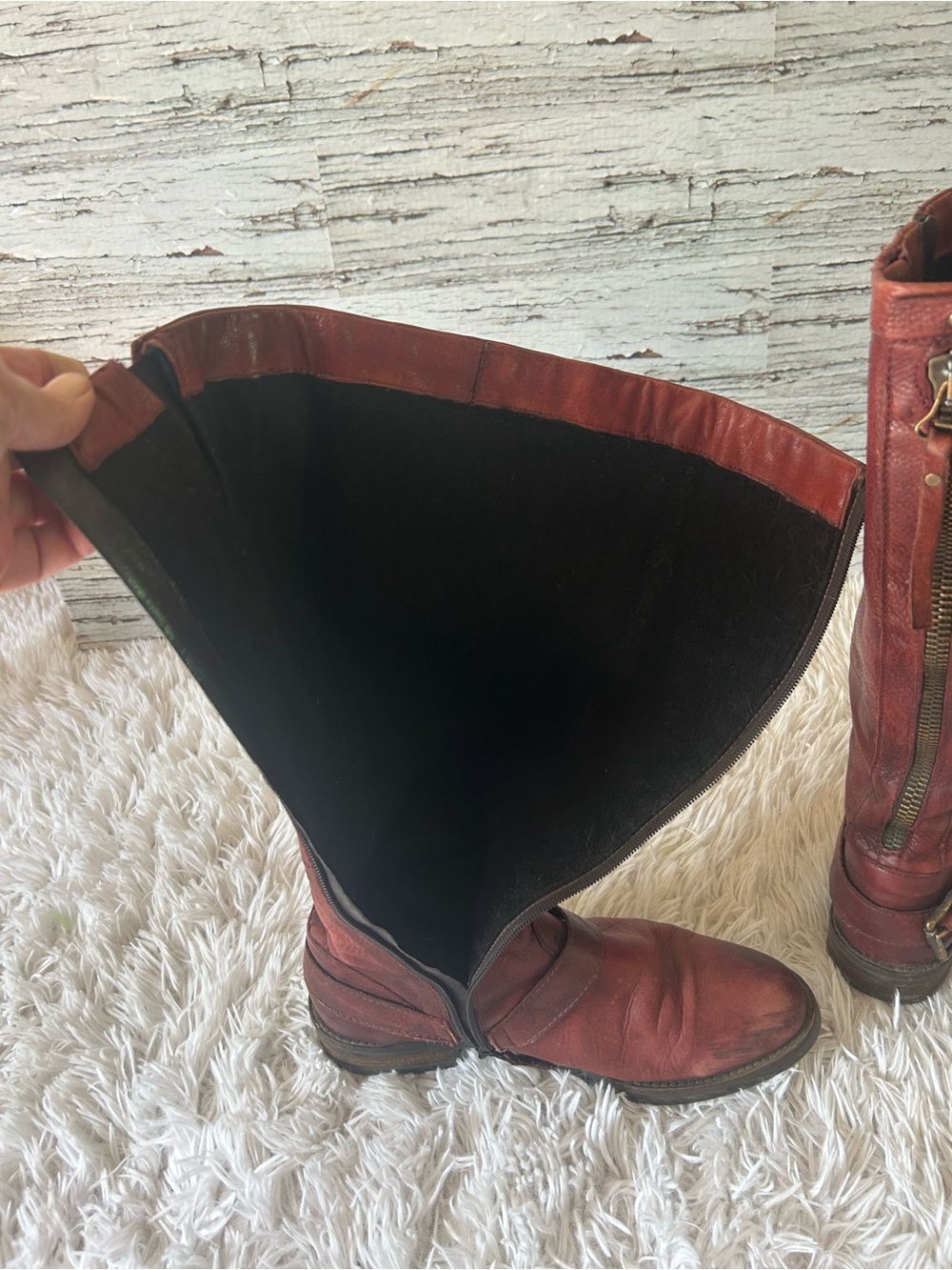 MJUS Soft Leather Rustic Riding Boots - Picture 5 of 9